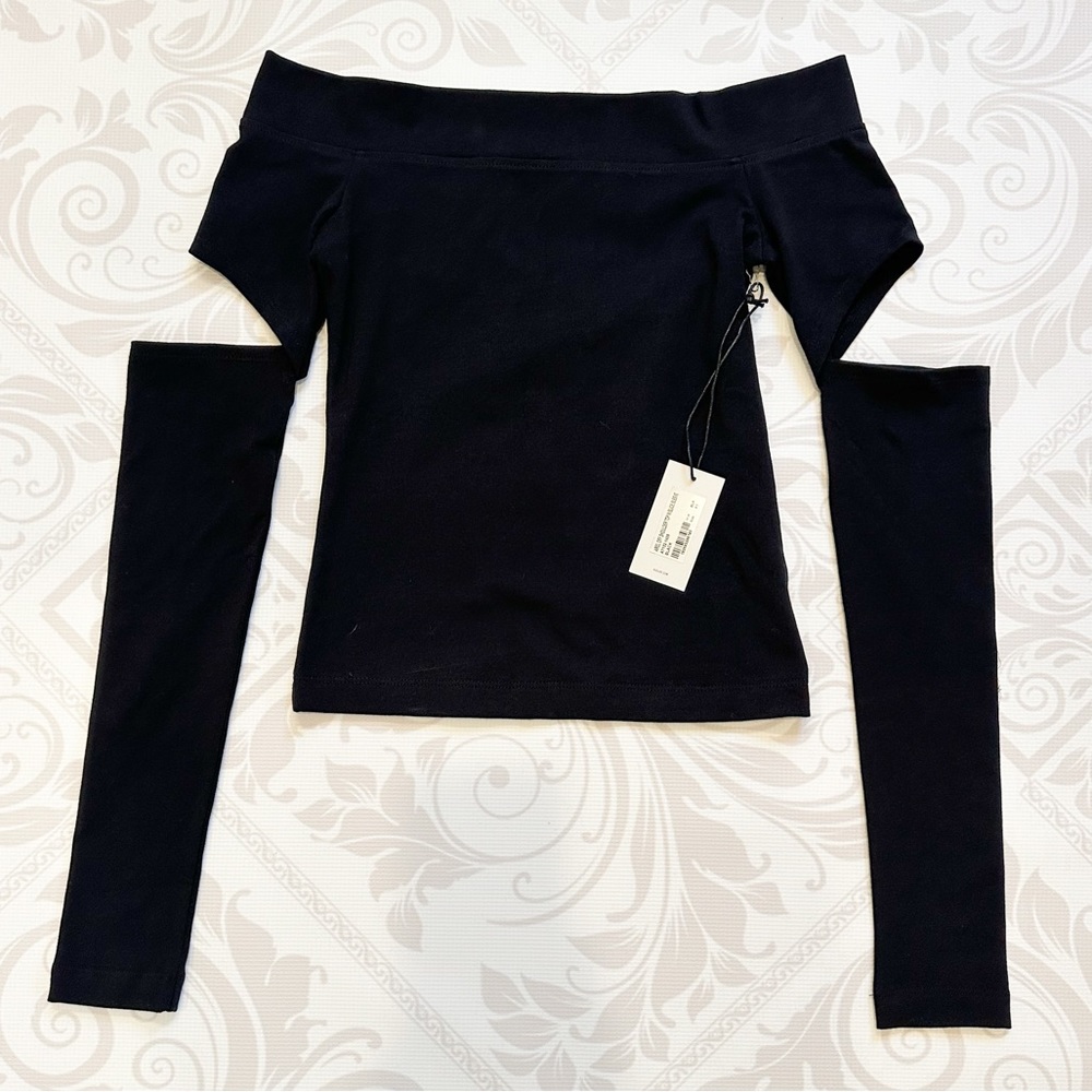 NWT⭐️Agolde off shoulder top XS Black